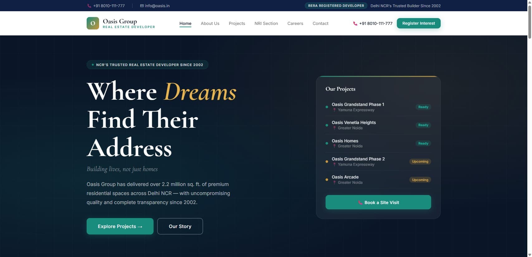 Oasis Group — Real Estate Developer