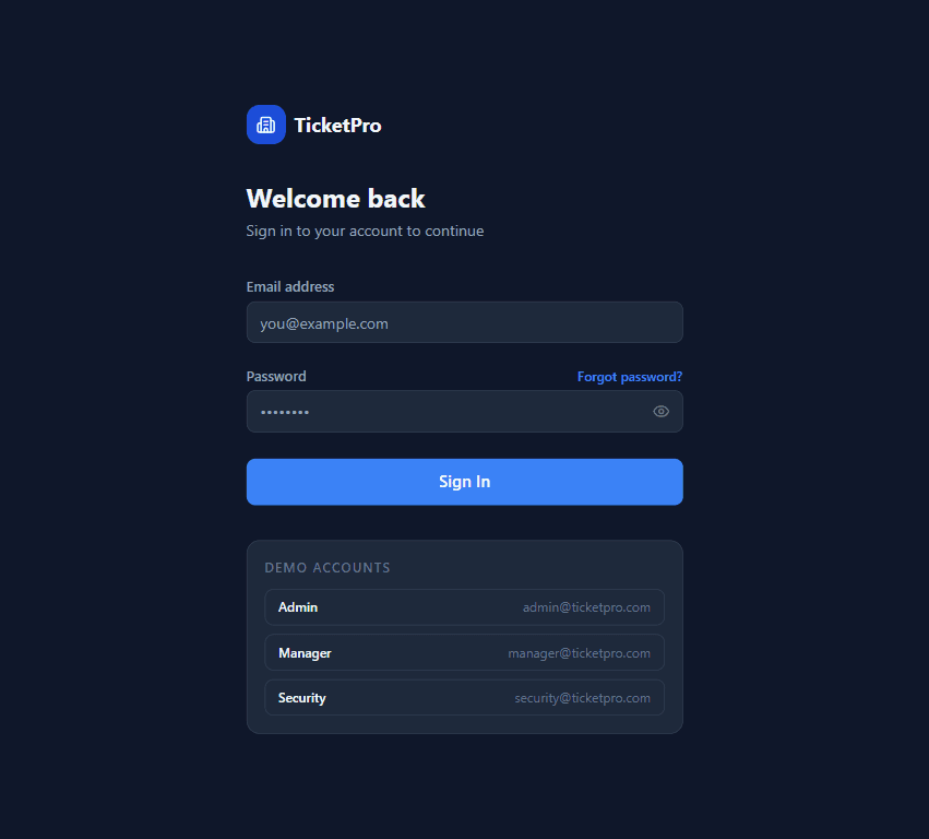 TicketPro — Real Estate Property Management